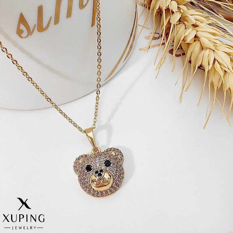 پلاک تدی نگین دار از برند ژوپینگ