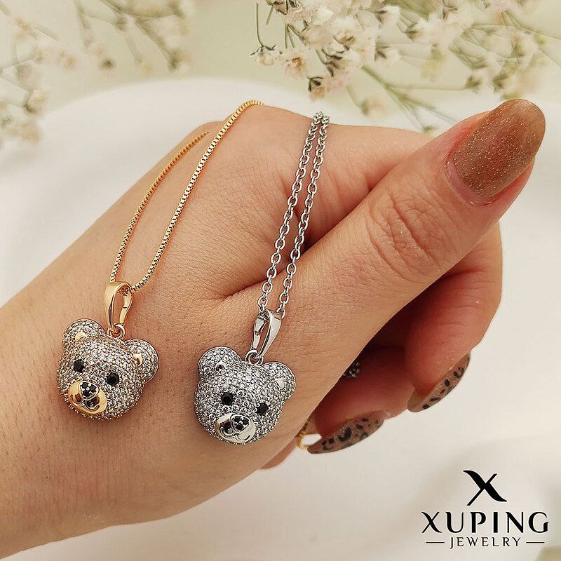 پلاک تدی نگین دار از برند ژوپینگ