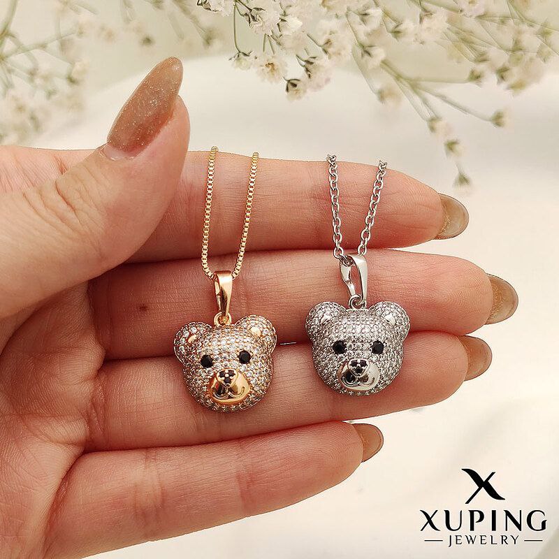 پلاک تدی نگین دار از برند ژوپینگ