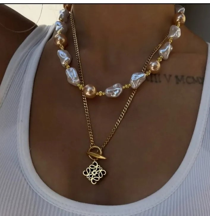 گردنبند زنانه loewe برند استنلس استیل