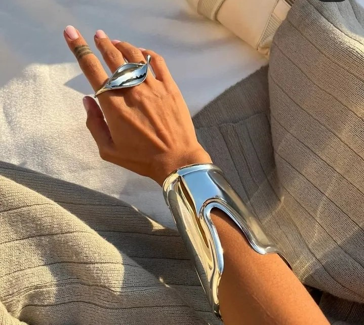 بنگل زنانه کلاسیک پهن برند فشن