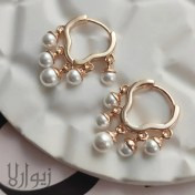 گوشواره زنانه حلقه ای مرواریدی برند ژوپینگ