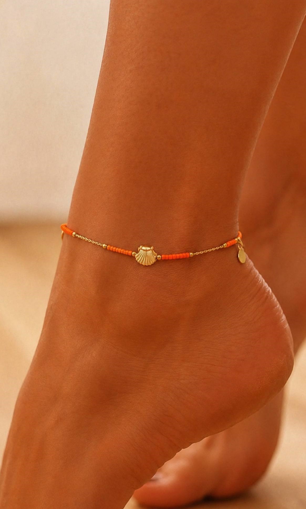 پابند زنانه صدف و منجوق برند accessories