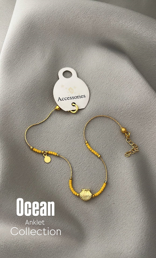 پابند زنانه صدف و منجوق برند accessories
