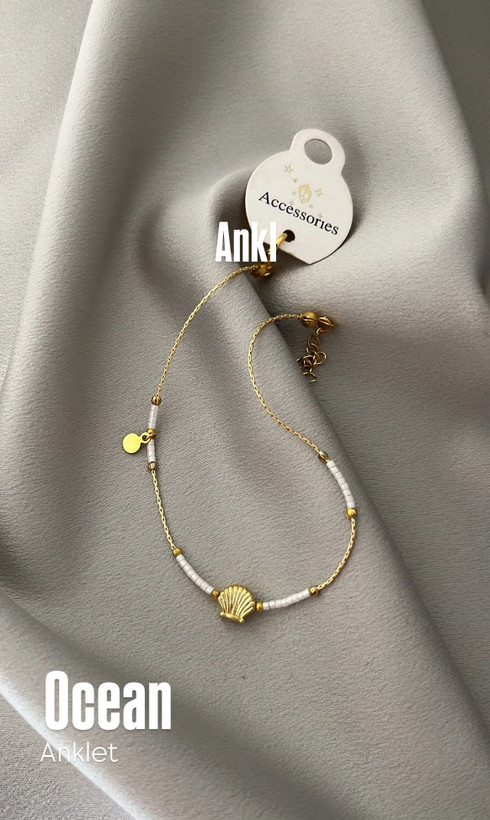پابند زنانه صدف و منجوق برند accessories