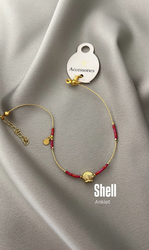 پابند زنانه صدف و منجوق برند accessories