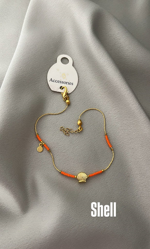 پابند زنانه صدف و منجوق برند accessories