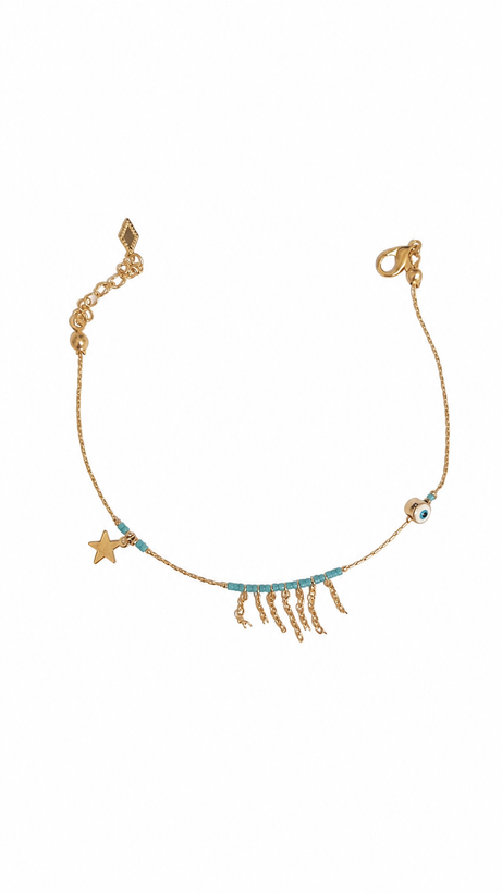 پابند زنانه آویز زنجیر و منجوق برند accessories